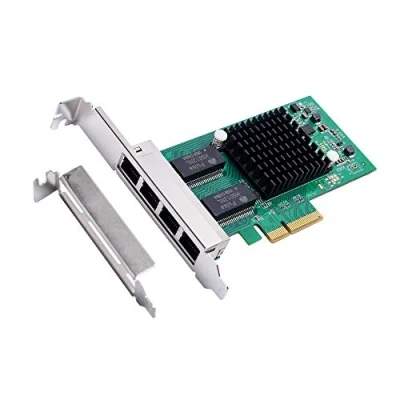 Image de 4 Port Gigabit Ethernet PCI e x4 Network Interface Card Intel I350 AM4 with Low Profile Bracket