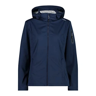 Image de CMP Veste softshell légère pour femme avec capuche amovible, Glace bleue, XS