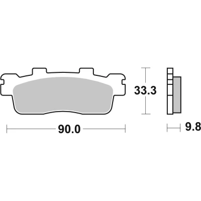 Image de TRW Sinter Maxi Scooter MCB830SRM Jeu de plaquettes frein