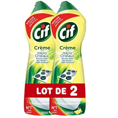 Image de CIF Crème À Récurer Nettoyant Multi Surfaces Citron 750ml (Lot de 2)