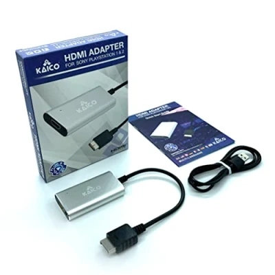 Image de PS1 HDMI / PS2 AV Cable for All Sony Playstation &amp; Models Built in Switch to Swap Between RGB Or Component Converter Allows Any PS Connect HD TV by Kaico