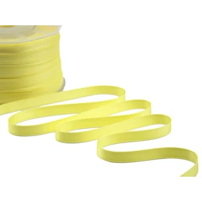 Image de Furlanis Ruban Satin Double Face, Tissu Italien Jaune, 10 mm x 25 m