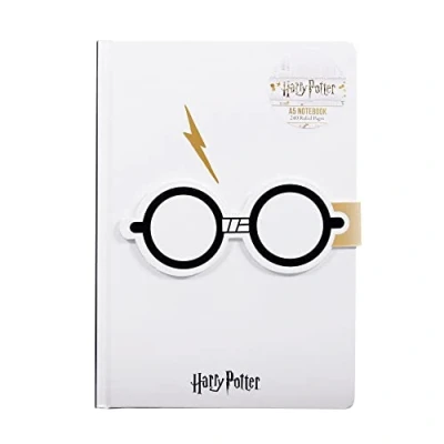 Image de Half Moon Bay Harry Potter Carnet A5 Motif (lunettes et cicatrices), NBA5HP45, Multicolore