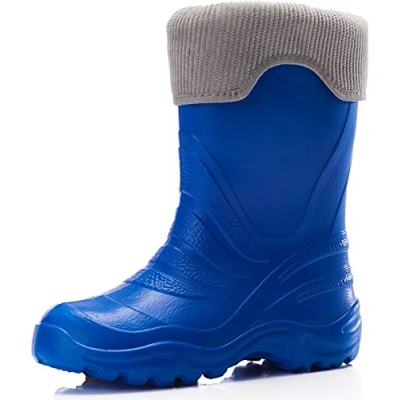 Image de Ladeheid Bottes en caoutchouc pour enfants, Taille: 32 33, Bluec/grey Matière synthétique