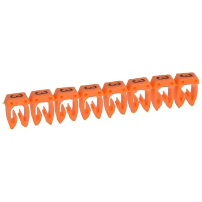 Image de 038223 Legrand Boite de 1200 repères CAB 3 pour fils 1,5mm² à 2,5mm² marquage chiffre orange