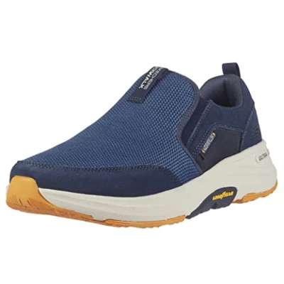 Image de Skechers Homme Go Walk Outdoor Scarpe Da Trekking Senza Lacci Con Memory Foam Raffreddata Ad Aria Basket, Bleu Marine, 47.5 EU