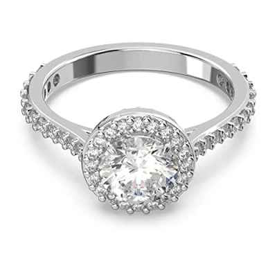 Image de Swarovski Constella Cocktail Round Bague, Femme, Taille: 60, White