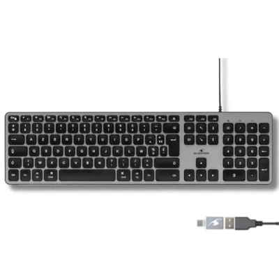 Image de Clavier Filaire Bluestork KB Mac Azerty Compatible Noir