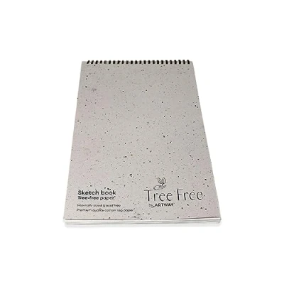 Image de Artway Tree Free Carnet de croquis à spirales en coton Blanc 250 g/m² Format A4