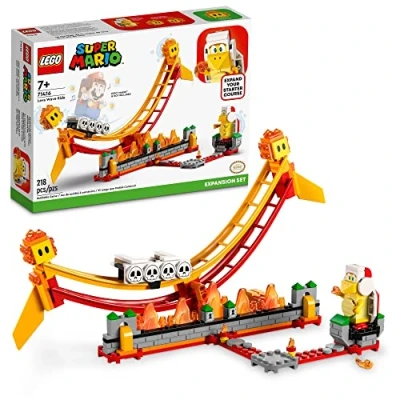 Image de LEGO Super Mario 71416 Ensemble d&#039;Extension Le Manège de la Vague Lave, avec Figurines Frère Pyro et Bulle Jouet à Combiner Pack Démarrage