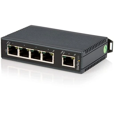 Image de StarTech.com Switch Ethernet industriel non géré à 5 ports Commutateur 10/100 montage sur rail DIN réseau (IES5102)