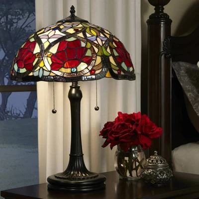 Image de QUOIZEL Lampe à poser Larissa de style Tiffany