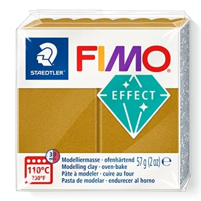 Image de FIMO STAEDTLER Effect Pain pâte à Modeler 57 g Effet Or, 8010 11 St, doré métallique, Metallic
