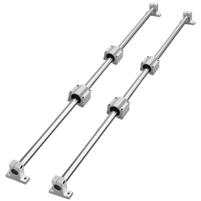 Image de VEVOR Ensemble de rails guidage linéaire, SFC16 1000 mm, 2 39,4 po/1000 4 blocs coulissants SC16, supports rail, linéaires et kit roulements pour machines