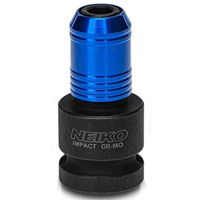 Image de Neiko 30275A Adaptateur de clé à chocs pour cliquet, 1/2&quot; femelle vers convertisseur hexagonal 1/4&quot;, mandrin changement rapide, acier CrMo
