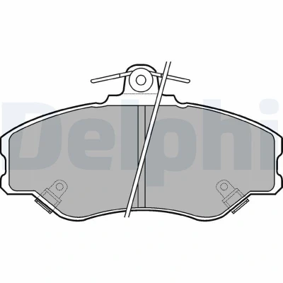 Image de DELPHI LP1599 Jeu de plaquettes frein avec indicateur d&#039;usure sans tôle anti bruit accessoires HYUNDAI: H100 Van