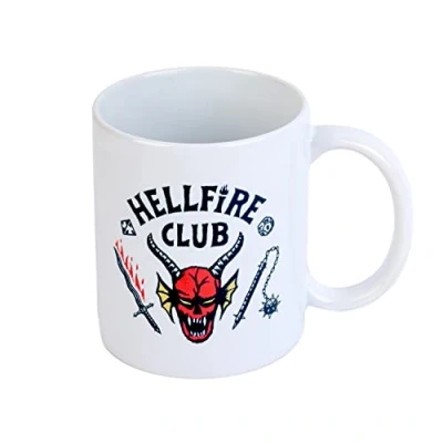 Image de Grupo Erik Mug HellFire Club 350ml Sous Licence Officielle Stranger Things Café &amp; Thé, Idée Cadeau Geek, Anniversaire ou Noël, TAZ104