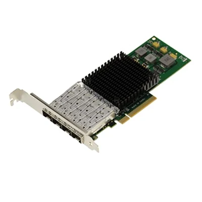 Image de KALEA INFORMATIQUE Carte contrôleur PCIe réseau LAN 10G Fibre SFP+ LC 4 Ports avec Chipset BROADCOM BCM57840 Quad 10GbE Ethernet Fiber Network Adapter