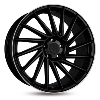 Image de KESKIN 5Trou 19Pouce 112mm Jante alu KT17 Hurricane mattschwarz Horn poliert KT178519511245MBLP