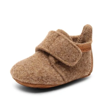 Image de Bisgaard Unisex Chaussons pour enfants, Taille: 21, Camel Cuir et textile