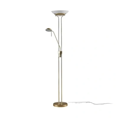 Image de LED Lampadaire Yveta à intensité variable en Doré Verre e. a. pour Salon &amp; Salle manger (1 lampe,à), Sur Pied, Lampe a de Sol