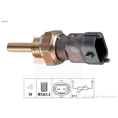 Image de EPS 1.830.264 Sonde De Température Liquide Refroidissement Made in Italy OE Equivalent OPEL: Corsa C 3/5 portes, Zafira A, Astra H portes