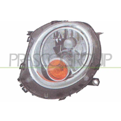 Image de PRASCO MN3084804 Phares gauche H4 jaune pour circulation à droite MINI: 3/5 portes, Clubman, portes