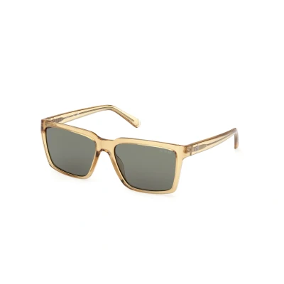 Image de Guess Homme GU00084 41N Lunettes de soleil Injecté Jaune Vert Carré Normale