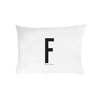 Image de Design Letters taie d&#039;oreiller, 70cm x 50cm (Blanc) F 100% Coton, Disponible de A à Z, Doux, y Compris Une Fermeture glissière pour Belle