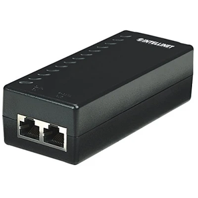 Image de Intellinet Injecteur PoE (Power Over Ethernet) 1 Port, 48 V DC, Compatible IEEE 802.3af Noir