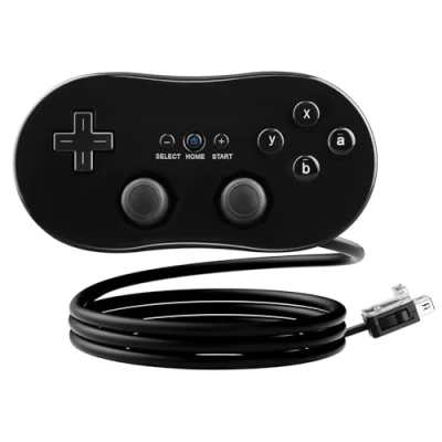 Image de OSTENT Manette de Jeu Classique Filaire pour console Nintendo Wii Remote vidéo Couleur Noir