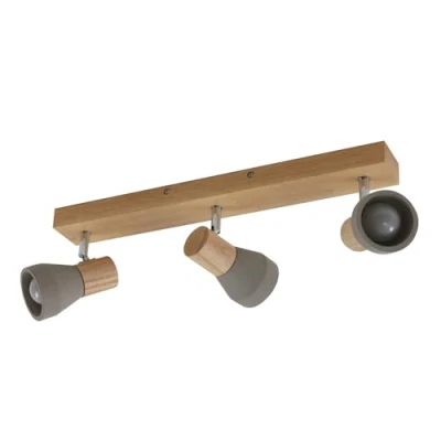 Image de Lindby Spot en béton Filiz à intensité variable (Scandinave) Gris e. a. pour Chambre coucher (à 3 lampes, E14), Lampe encastrable, plafonnier, applique