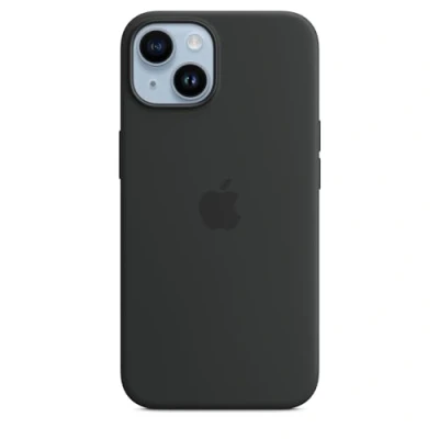 Image de Coque Original Apple iPhone 14 MagSafe Silicones et TPU (doux) silicone/Coque Étui téléphone Noir