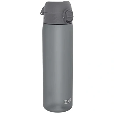 Image de Ion8 Gourde, 500ml, Anti Fuite, Facile à Ouvrir, Verrouillage Sécurisé, Lavable en Lave vaisselle, Sans BPA, Poignée de Transport, S&#039;adapte aux Porte gobelets, Nettoyer, Gris
