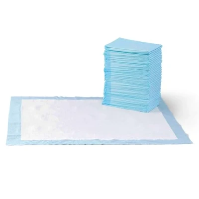 Image de Amazon Basics Lot de 60 Protections pour déjections Canines, Anti Fuite, 5 Couches, Surface à séchage Rapide, Taille XL, Chiens et Chiots, Bleu