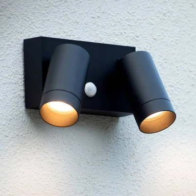 Image de Lucide TAYLOR Spot mural Extérieur 2xGU10 IP44 Noir