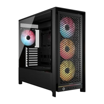 Image de CORSAIR Frame 5000D RS ARGB Boîtier Modulaire Mid Tower à Haut Débit d&#039;air 4X Ventilateurs Pré Installés, Système de Support pour Ventilateur InfiniRail Noir
