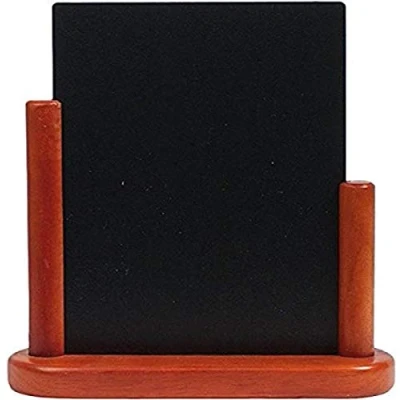 Image de Securit Tableau noir de table avec tablette finition laquée Acajou Taille Moyenne 15 x 21 cm