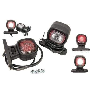 Image de 2 x LED outline lights, marker small position 12 24 V, colours: white, red, for trucks, cars, trailers, caravans etc.