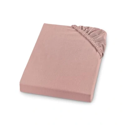 Image de sleepling Comfort bébé Drap Housse en Flanelle Douce fabriqué Allemagne 100% Coton pour Les Matelas d’Une Hauteur maximale de 23 cm avec Bande élastique intégrale 100 x 200, Rose