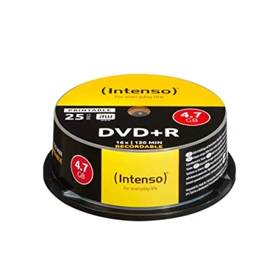 Image de Intenso DVD+R 16x 4.7 Go Surface imprimable Spindle de 25