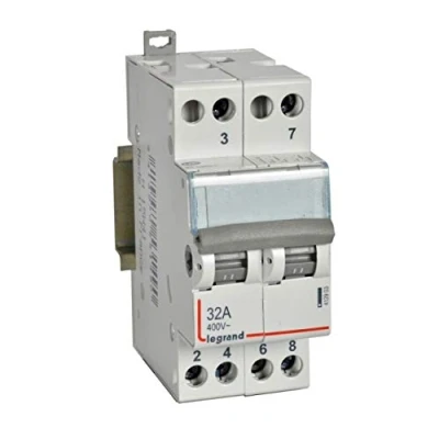 Image de Interrupteur inverseur modulaire double va et vient à point milieu 250V 2 modules