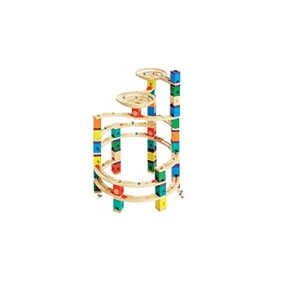 Image de Hape Circuit à Billes Créatif en Bois le Cyclone Quadrilla Jeu de Construction Super Kit Complet 102 pièces pour et 100 Enfant 4 ans plus