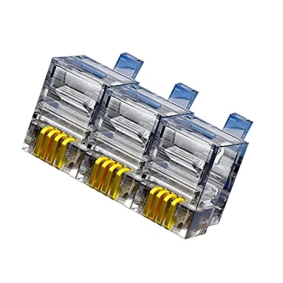 Image de VIVOCH 100 Pcs RJ9 4P4C Telephone Connectors, Modular Plugs
