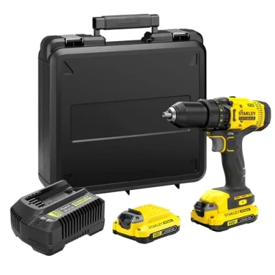 Image de Stanley V20 PERCEUSE VISSEUSE FATMAX + 2 BATTERIES 1,5 AH 18V 50Nm SFMCD700C2K QW