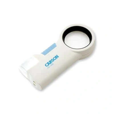 Image de Carson MagniFlash loupe, grossissement de 11x, avec une lentille surface asphérique et fonction éclairage par LED (CP 40)