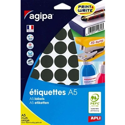 Image de Apli 114327 Etui 400 pastilles multi usage noir Ø 24 mm