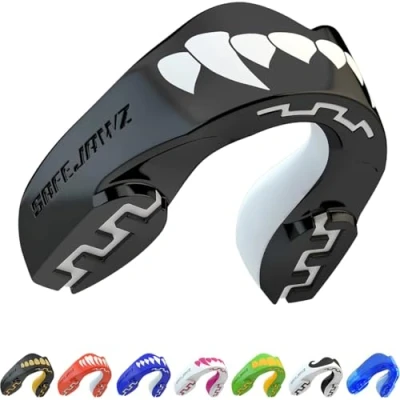Image de SafeJawz Sport Protège dents/Gouttière Coque Dentaire Protege Dent. Protection intégrale pour Tous Les Sports, notamment Le Rugby, MMA, Hockey, Judo, Karate, Arts Martiaux et la Boxe