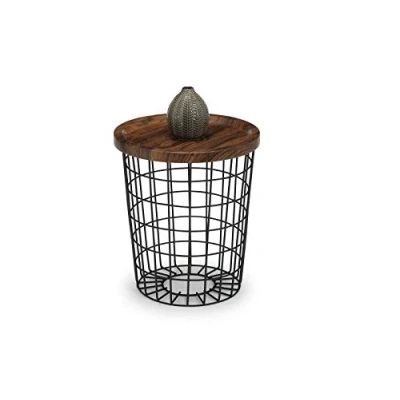 Image de Julian Bowen Table d’appoint de rangement Smithson, noyer/noir