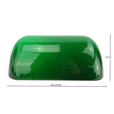 Image de Abat jour de rechange pour lampe banquier En verre Vert 22,7 cm